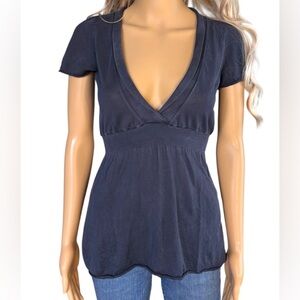 PRADA Navy Blue Short Sleeve Top
